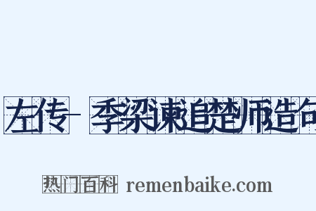 左传-季梁谏追楚师造句是什么意思的图片